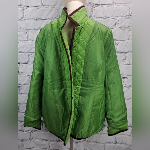NWT Vintage 90s Joan Rivers Women's Quilted Jacket Coat Green Size XL - Picture 14 of 16